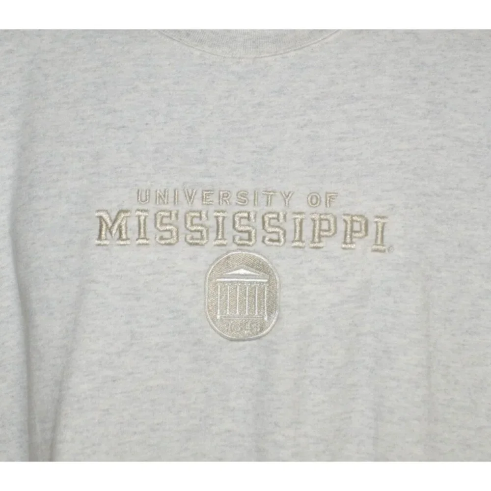 Champion Mens Unisex XL University Of Mississippi Sweatshirt Embroidered Logo - Picture 3 of 8